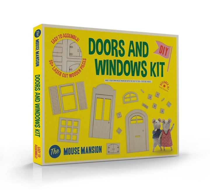 Das Mäusehaus Puppenhausmöbel Das Mäusehaus - Fenster und Türenset - Wichteltür bei Nauli and Stories