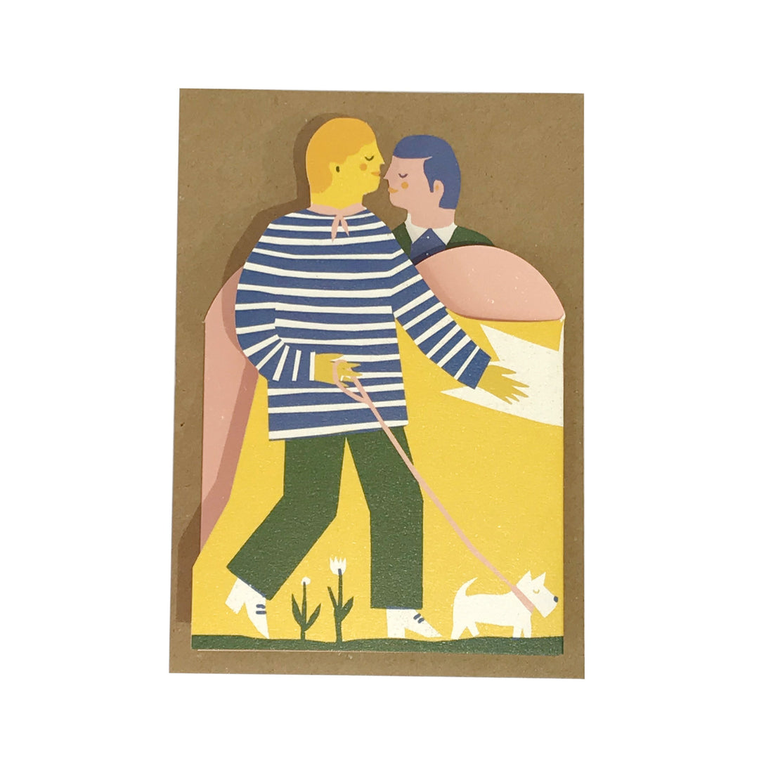The Printed Peanut Hochzeit Hochzeitskarte - Concertina Heart Card Two Men bei Nauli and Stories