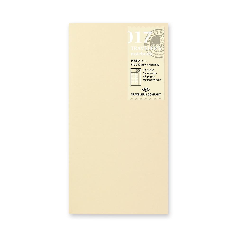 Traveler's Company undatierte Kalender Traveler's Notebook regular 017 Free Diary (Monthly) bei Nauli and Stories