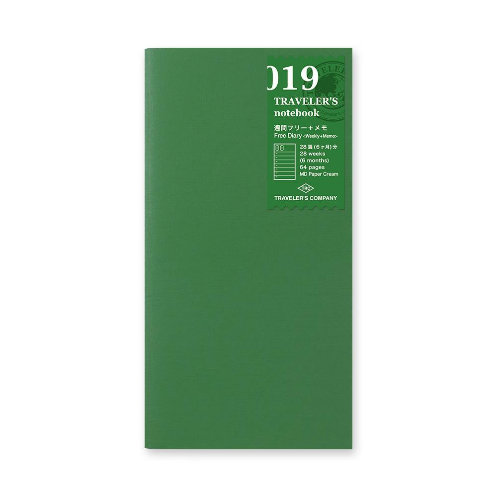 Traveler's Company undatierte Kalender Traveler's Notebook regular 019 Free Diary (Weekly + Memo) bei Nauli and Stories